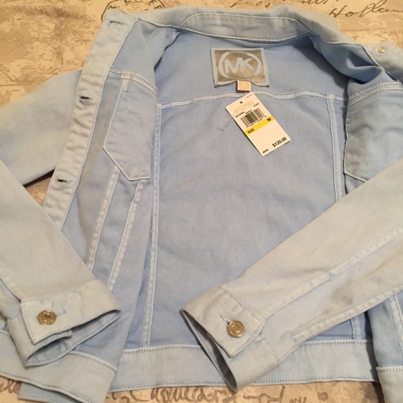 Michael Kors, Light Blue Denim Jacket, Size Medium,  NWT - Picture 6 of 6